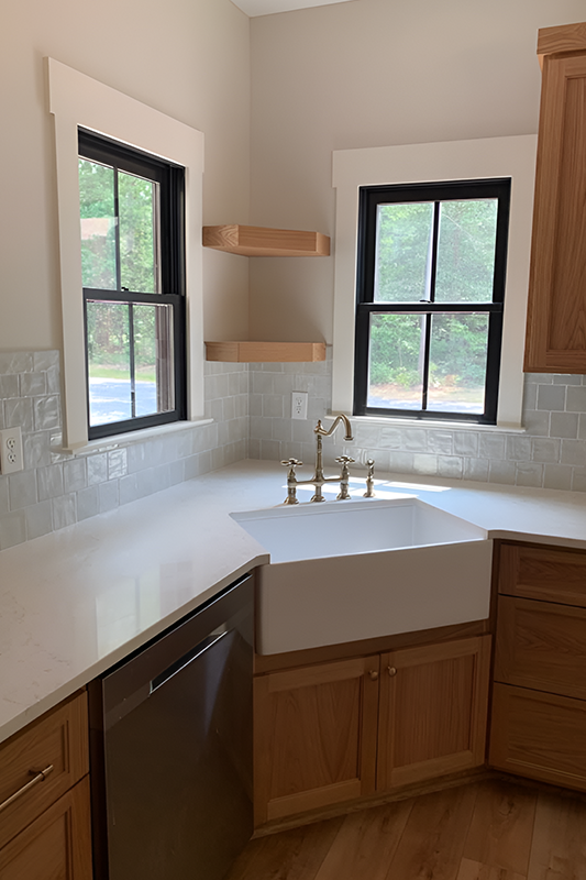 Traditional wooden corner cabinets