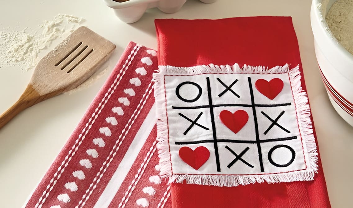 Valentine's Day Themed Tea Towels