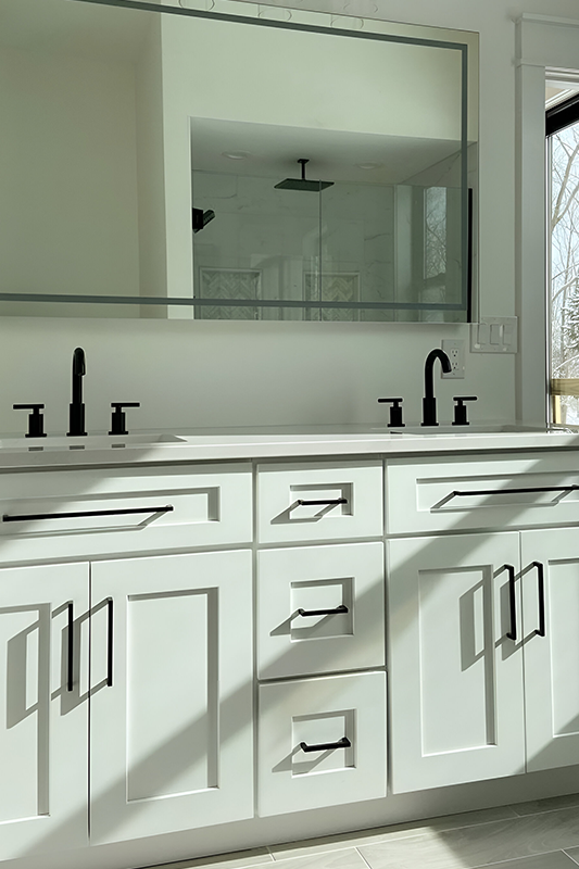 White Shaker Elite Bathroom Cabinets