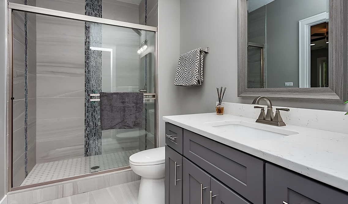 Grey Shaker Elite bath cabinet