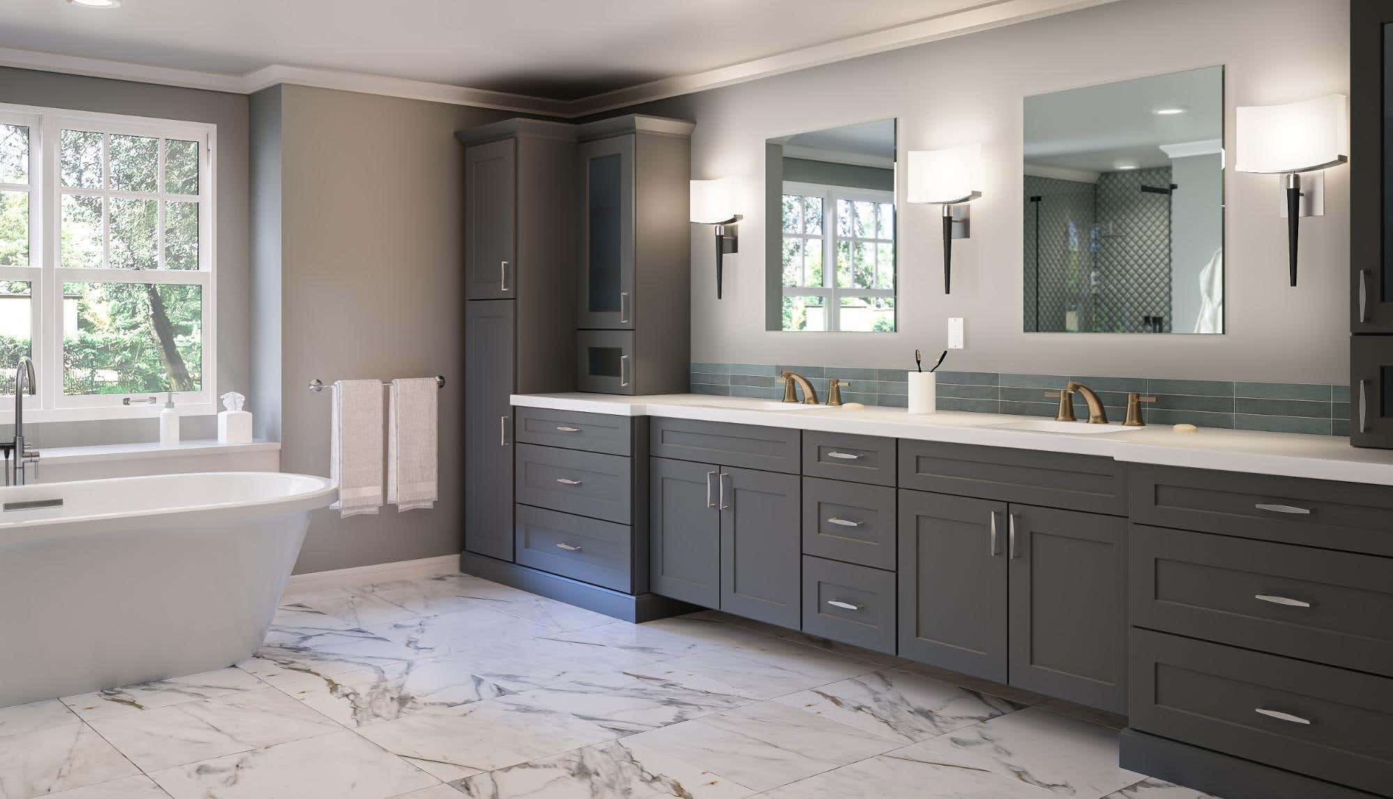 Rta bathroom sales linen cabinets