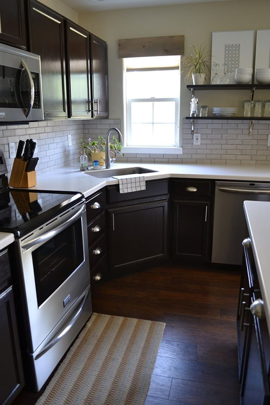 industrial aesthetic sink cabinets